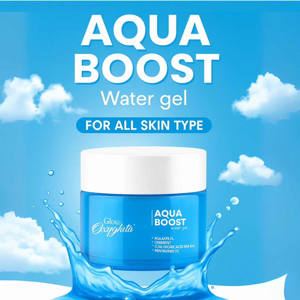Glow Oxygluta Aqua Boost Gel fo skin hydration and plumping