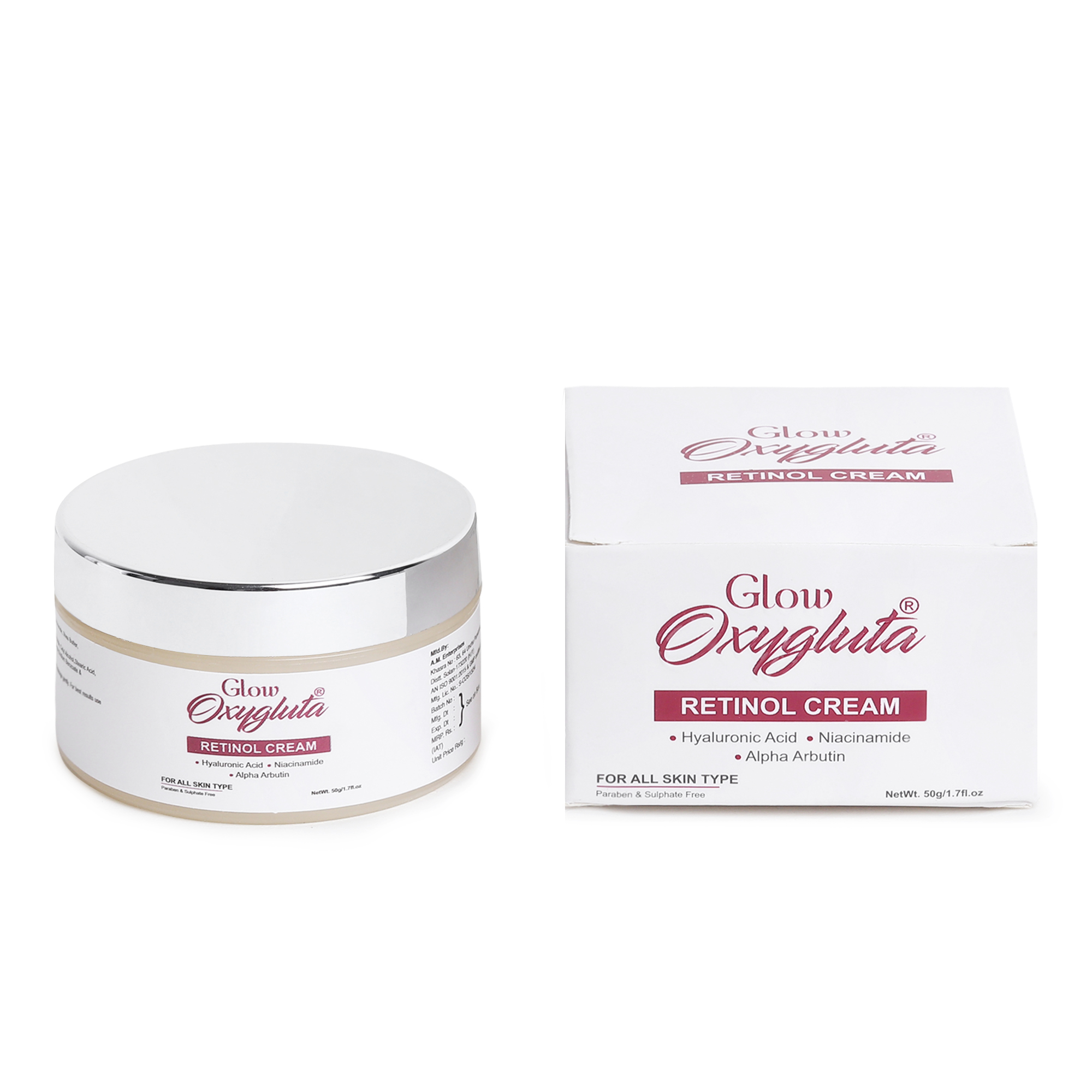 Glow Oxygluta Anti Aging Retinol Cream | Retinol Night Cream