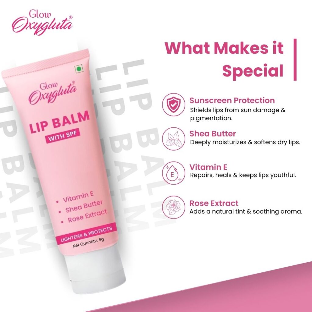 Glow Oxygluta Lip Balm With SPF - Best Lip Balm for lip hydration