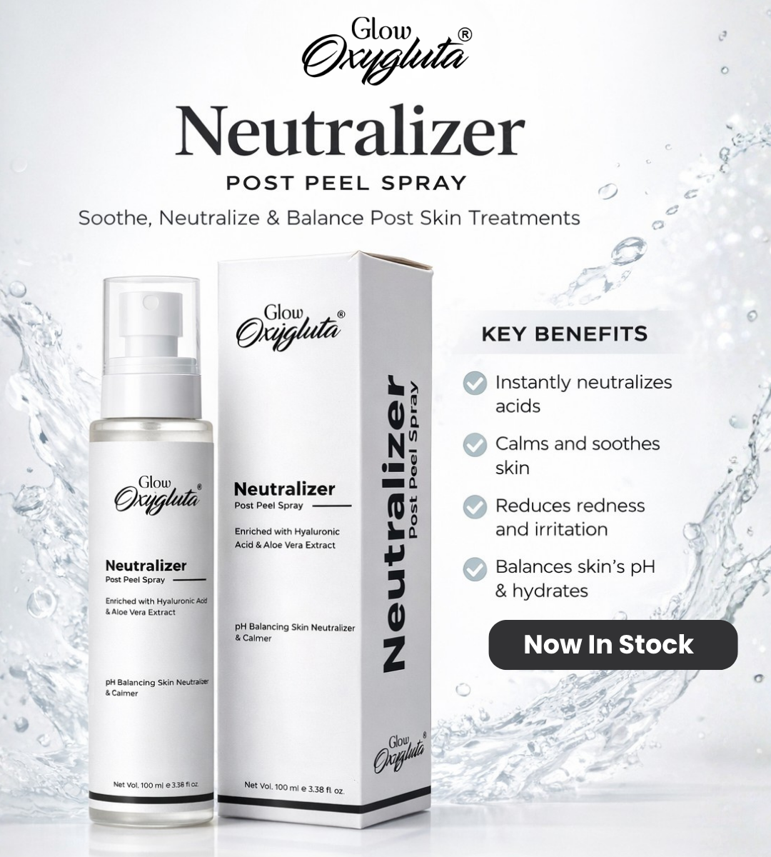 Glow Oxygluta Post peel spray neutralizer - for professional use only