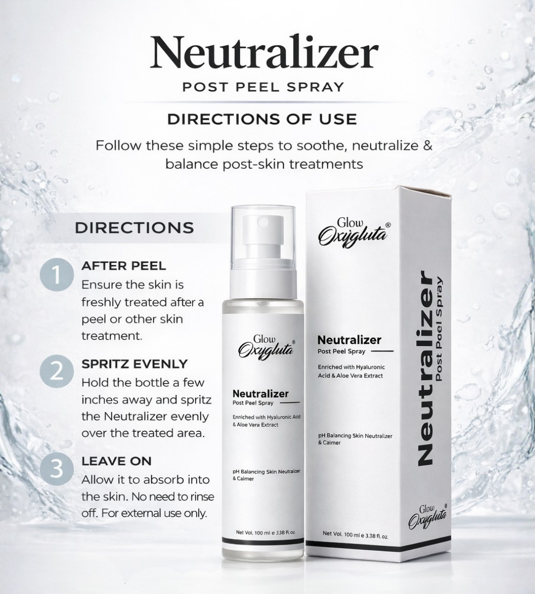 Glow Oxygluta Post peel spray neutralizer - for professional use only